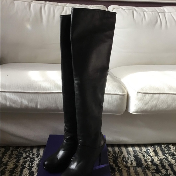 Stuart Weitzman Shoes - Stuart Weitzman OvertheKnee Lthr Platform Boot 8.5